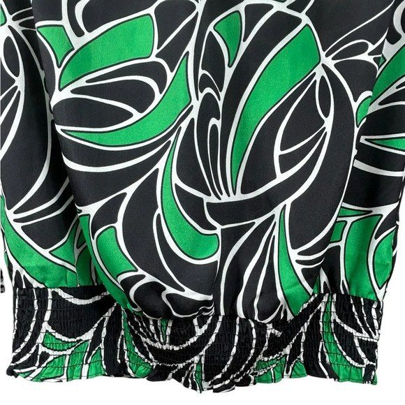 Michael Kors long sleeve crewneck blouse, XS smocked waistband, loose fit Office - Picture 5 of 12